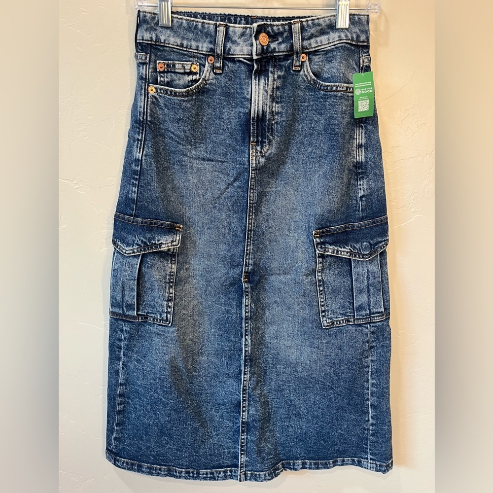 NWT Gap Denim Maxi Skirt - Picture 3 of 7